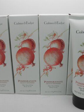 CRABTREE & EVELYN Pomegranate Argan Grapeseed Body Scrub Lot of 4 - HTF Original